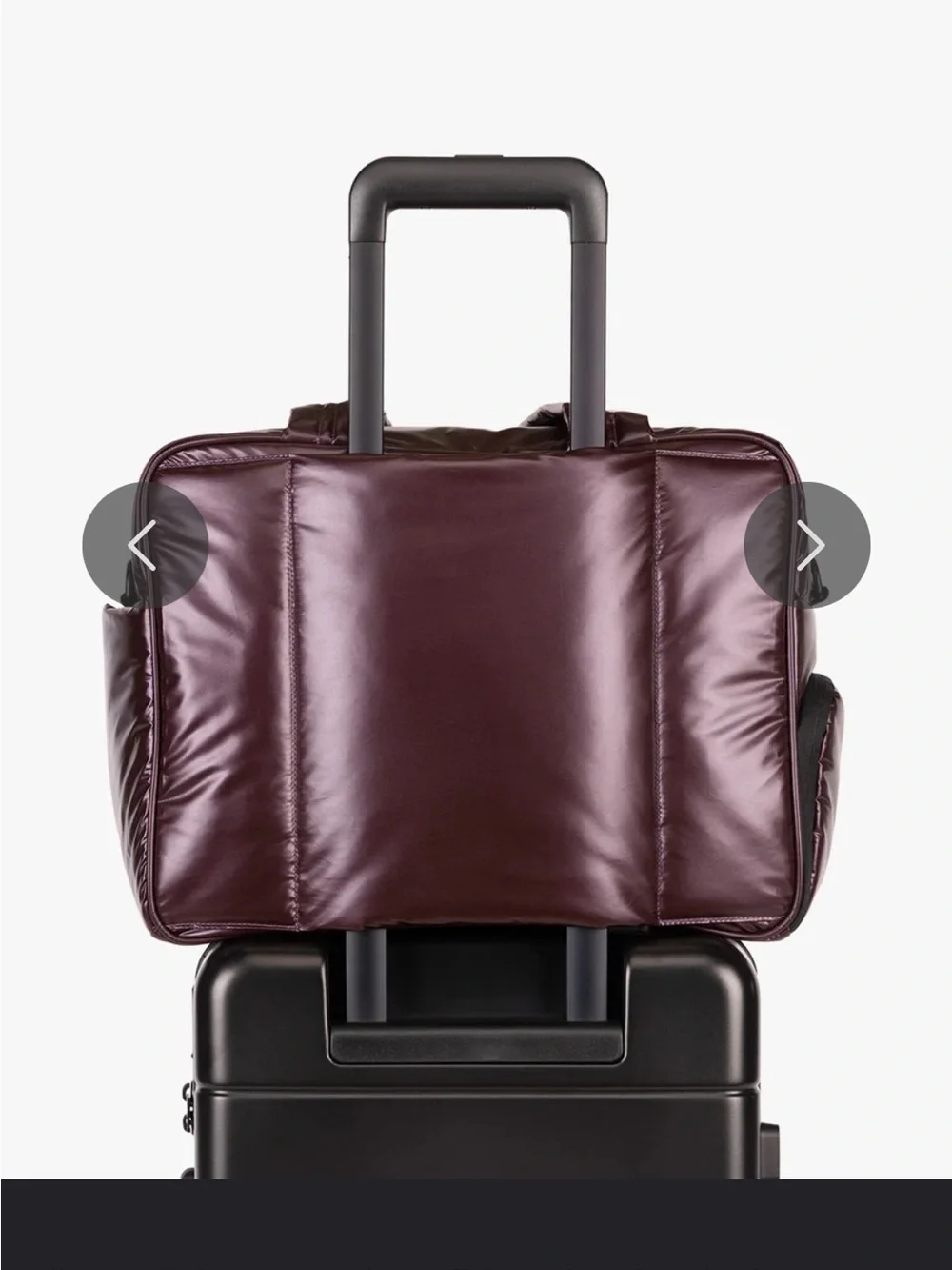 Calpak Luka Quilted Tote in Dark Cherry Plum - Picture 4 of 7